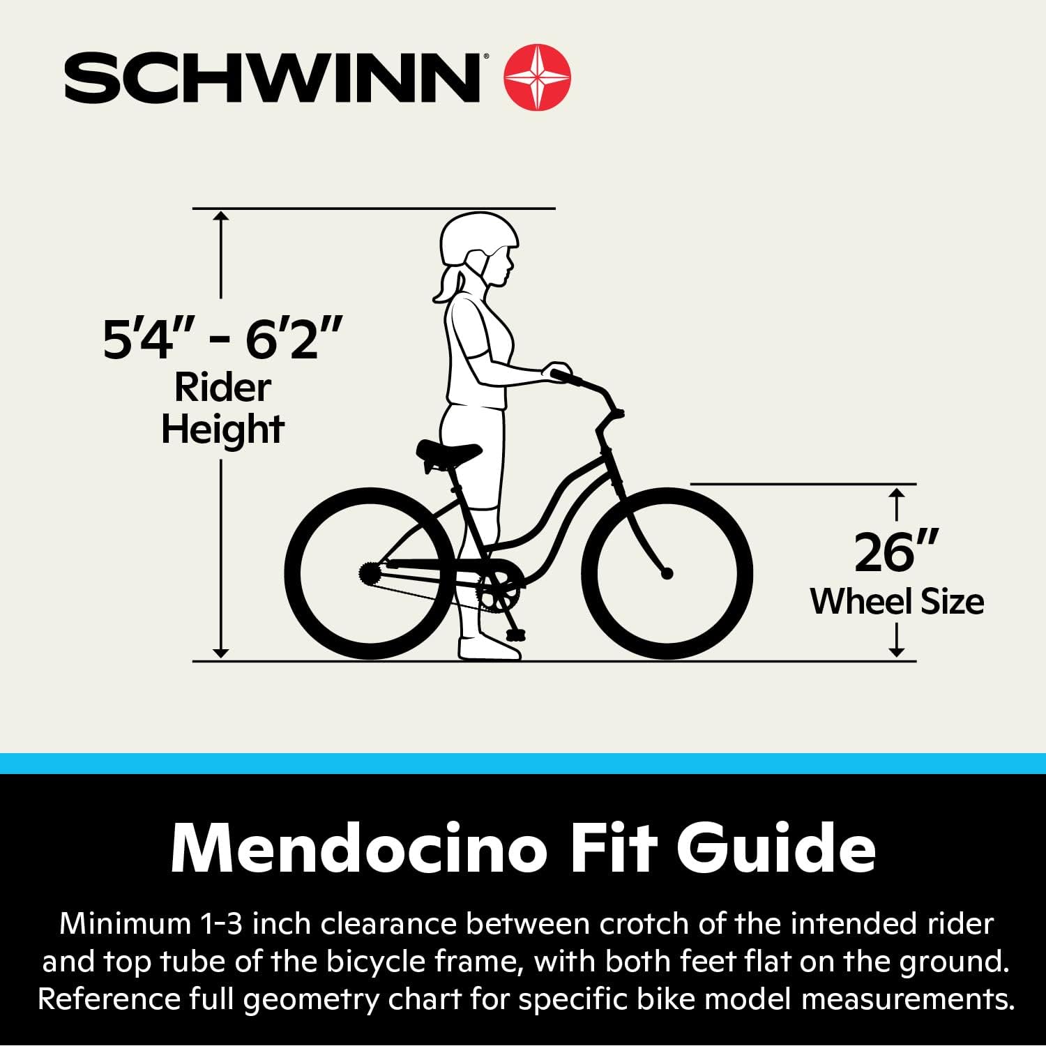 Schwinn Mendocino Bicicleta eléctrica de crucero para adultos