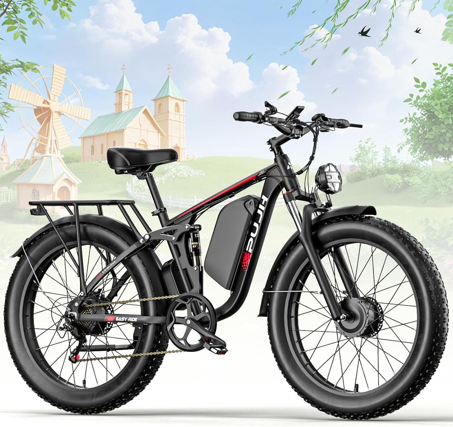Bicicleta eléctrica Peak de 3000 W con motor doble