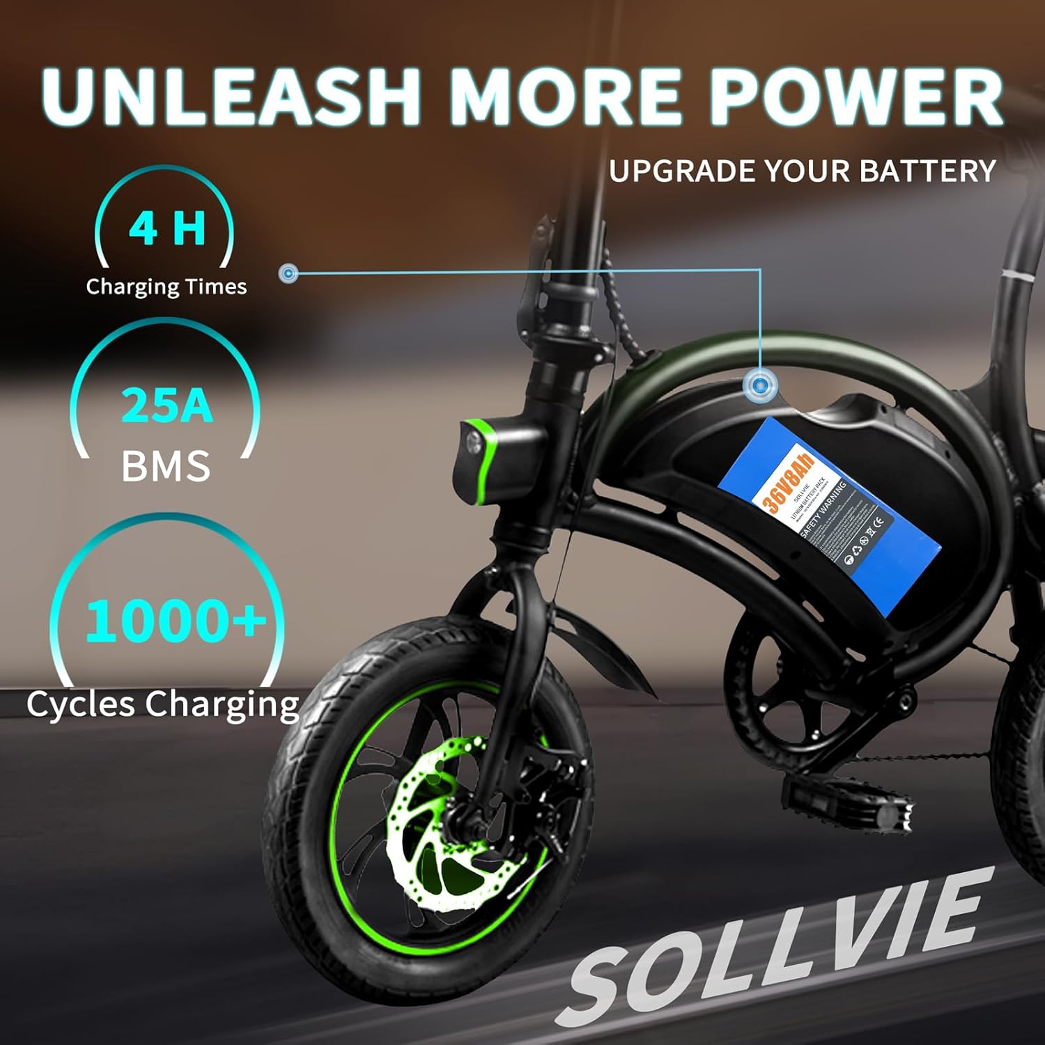 Batería eléctrica de litio de 36 V 8 Ah recargable Batería eléctrica de litio de 36 V 8 Ah recargable