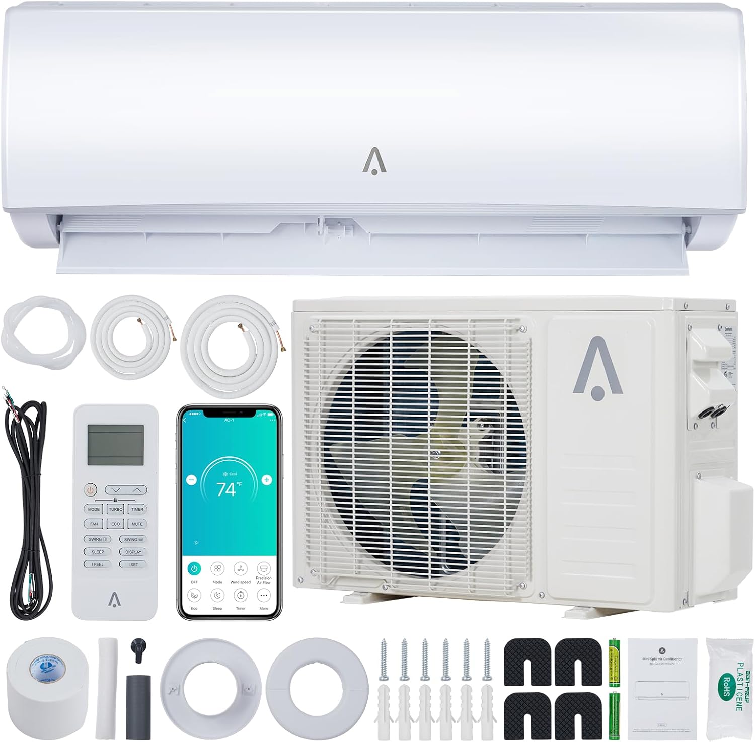 Zstar Mini aire acondicionado dividido de 9,000 Btus