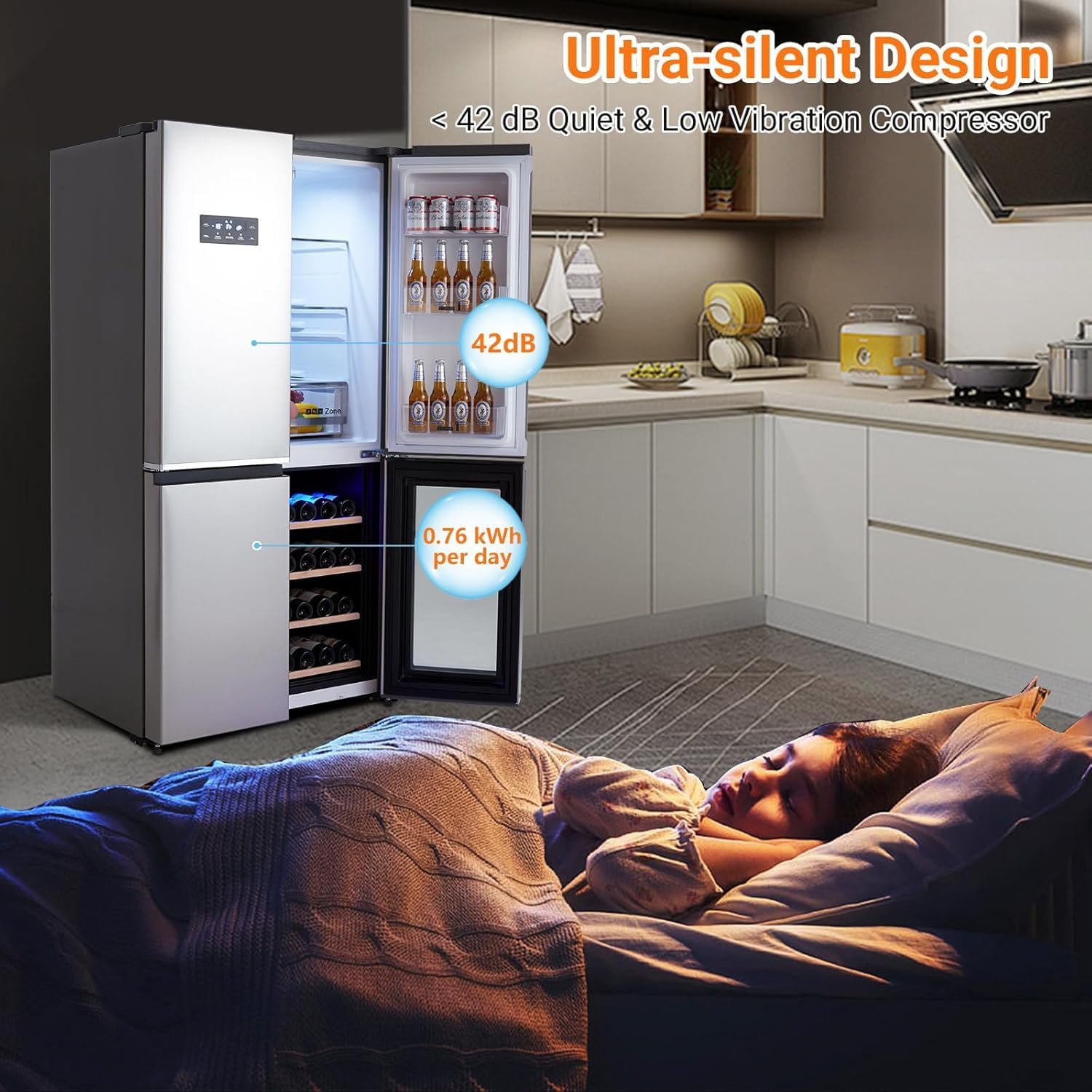Refrigeradores de acero inoxidable de 21 pies cúbicos Refrigeradores de acero inoxidable de 21 pies cúbicos