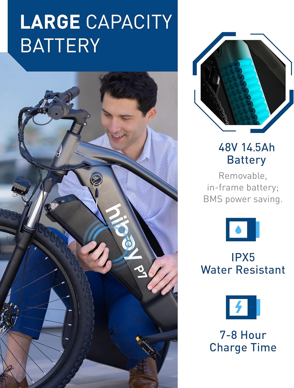 Hiboy Bicileta eléctrica para adultos de 7 velocidades Hiboy Bicileta eléctrica para adultos de 7 velocidades