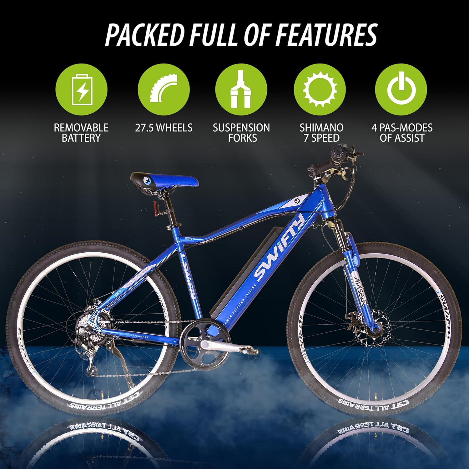 SWIFTY Bicicleta eléctrica de 36 voltios y 250 W para adultos SWIFTY Bicicleta eléctrica de 36 voltios y 250 W para adultos