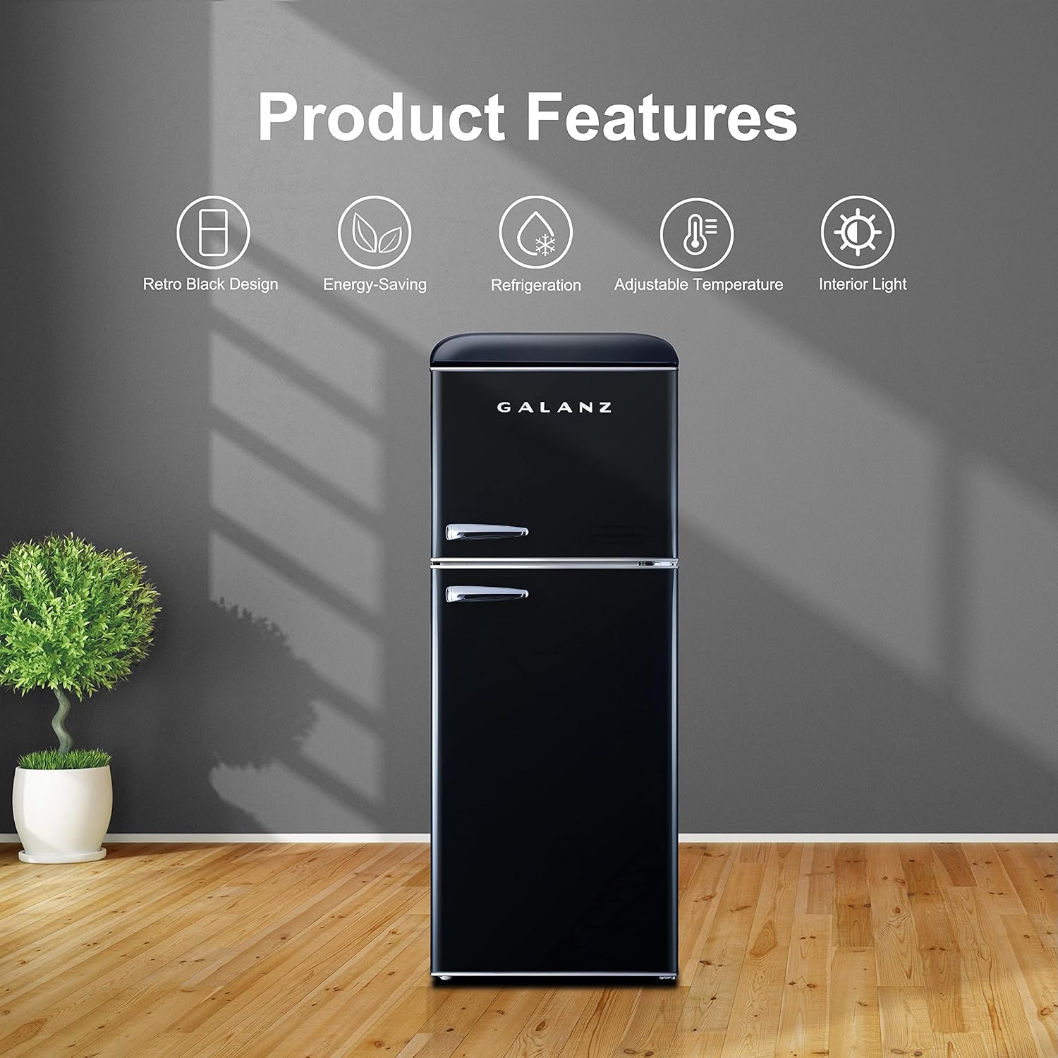 Galanz - Refrigerador compacto retro con congelador Galanz - Refrigerador compacto retro con congelador