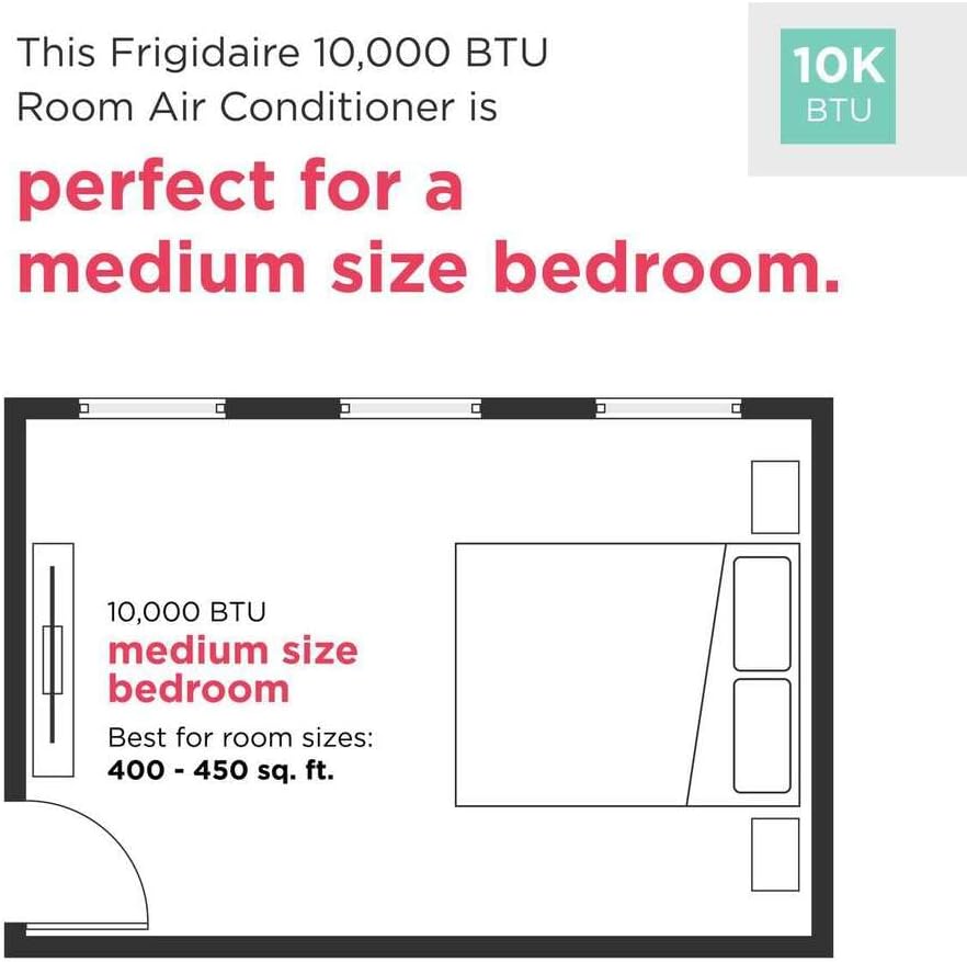 Frigidaire FHWC123TC1 - Aire acondicionado para ventana, controles electrónicos de 12,000 BTU