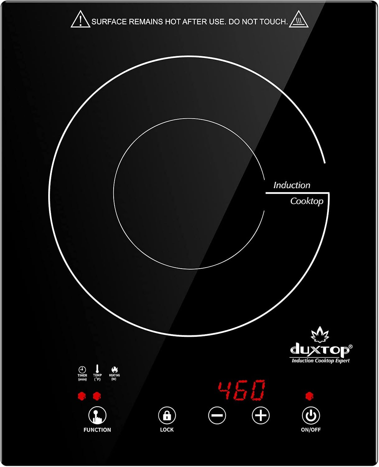 Duxtop Placa de inducción incorporada. Temporizador de 170 minutos