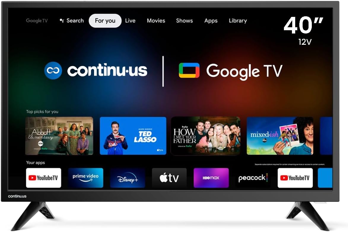 CONTINU.US - Smart TV de 40 pulgadas, adaptadores de 12 V