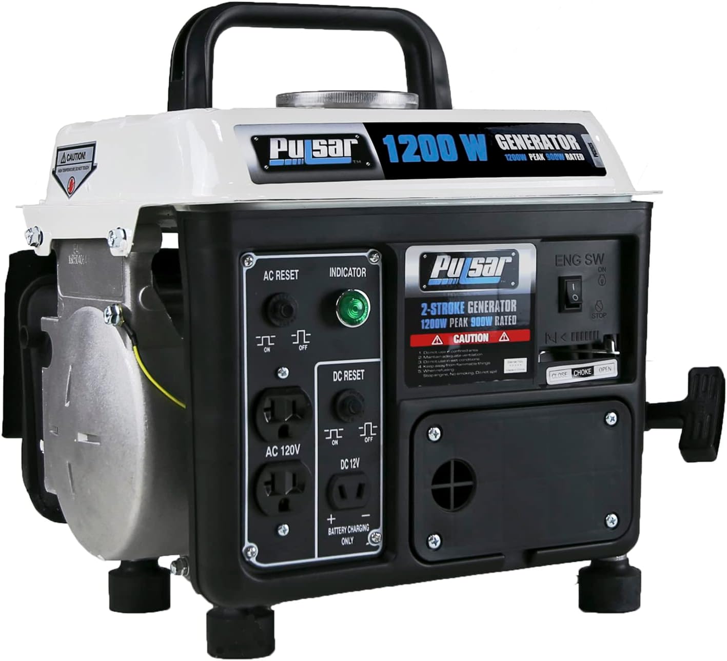 Pulsar pg1202s 1200 W Pico 900 W generador portátil gasolina