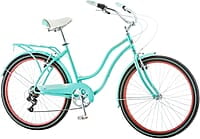 Schwinn Perla - Bicicleta de playa marco de acero de 18 pulgadas