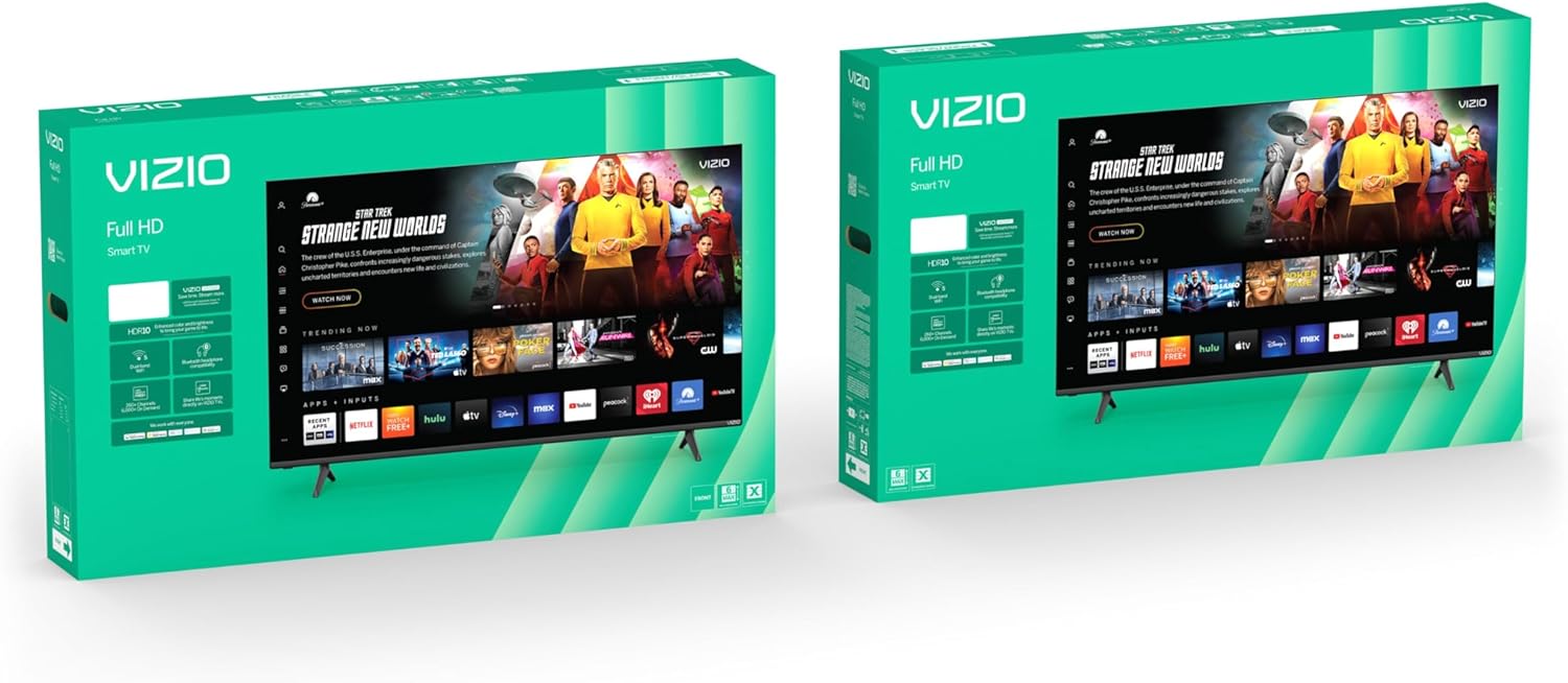 VIZIO Smart TV Full HD 1080p Serie D de 32 pulgadas con Apple AirPlay y Chromecast integrados, compatibilidad con Alexa, D32fM-K01, modelo 2023