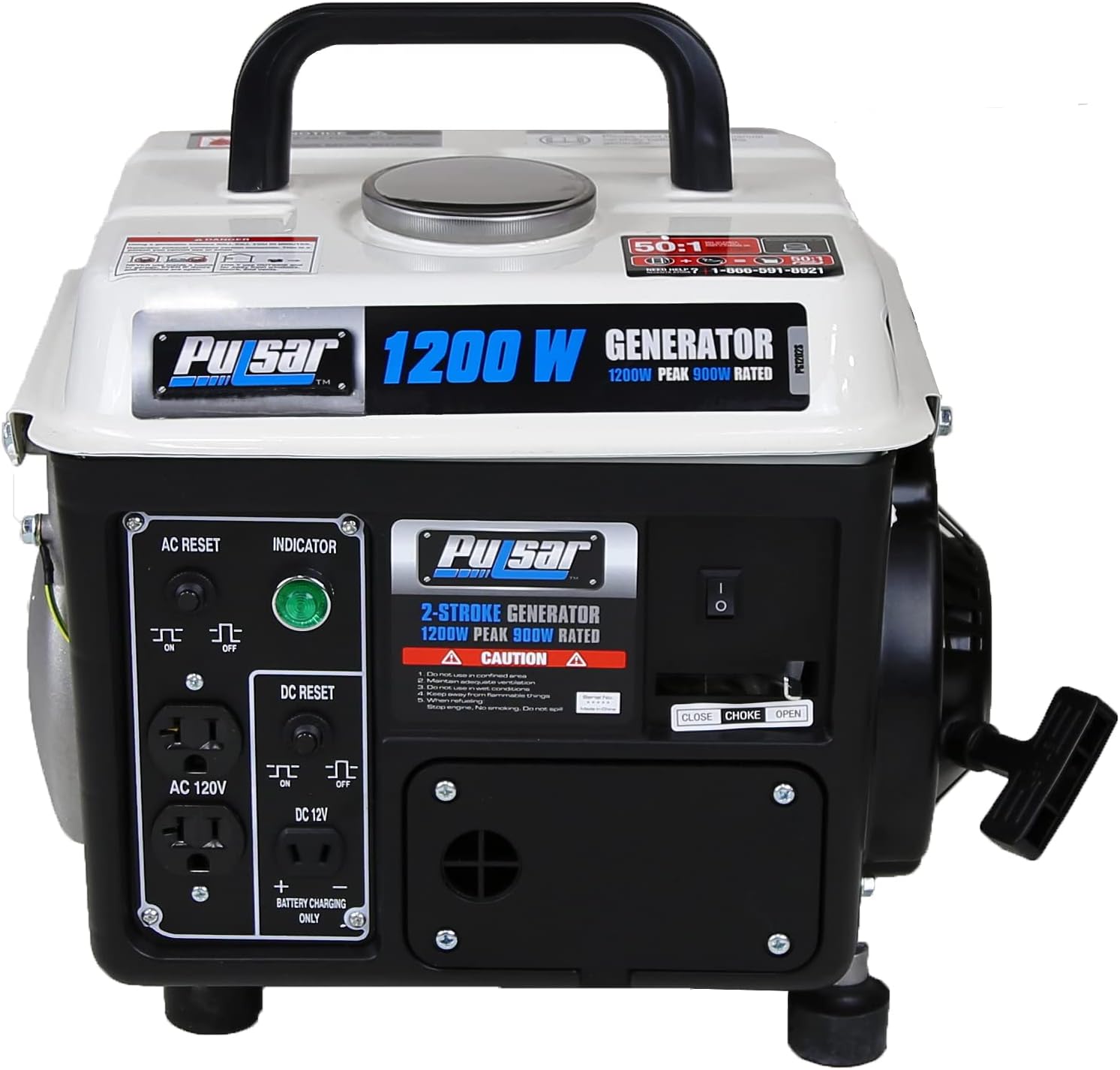 Pulsar pg1202s 1200 W Pico 900 W generador portátil gasolina