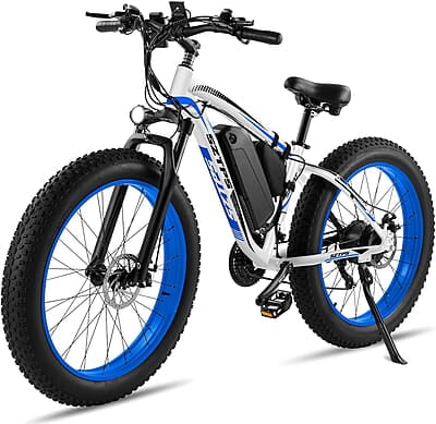 Vivi Bicicleta eléctrica de 26 pulgadas x 4.0 con neumáticos gruesos, bicicleta eléctrica de montaña de 750 W, bicicletas eléctricas de 25 MPH para adultos con batería de iones de litio extraíble