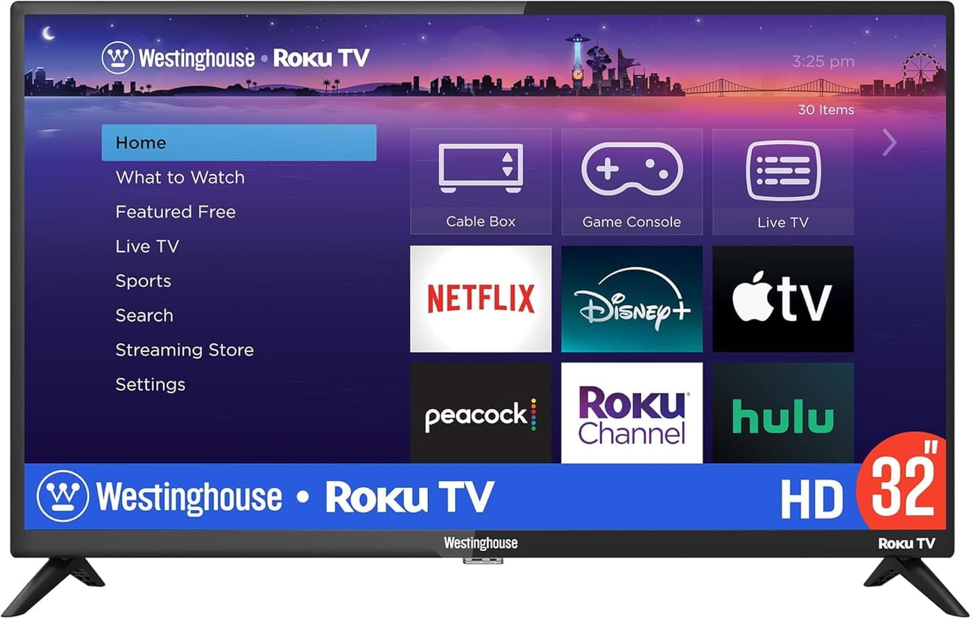 TCL 32S355, Smart TV LED Roku de 32" Class 3-Series HD 720p, color negro