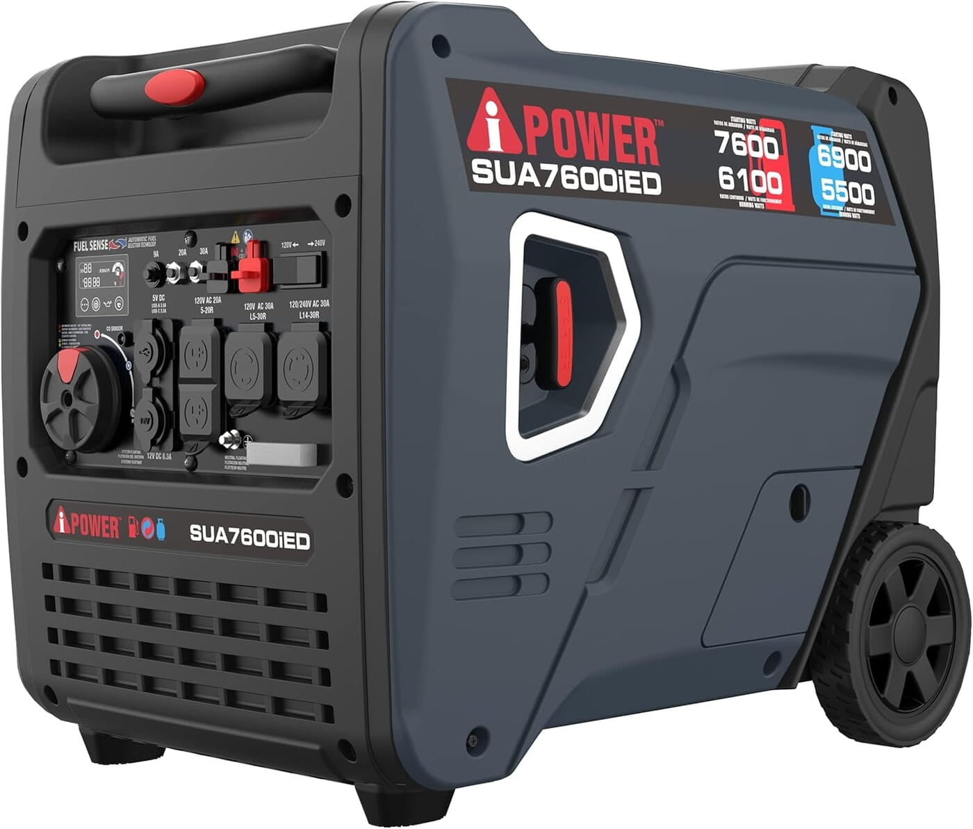 A-iPower Generador inversor portátil, 7600 W