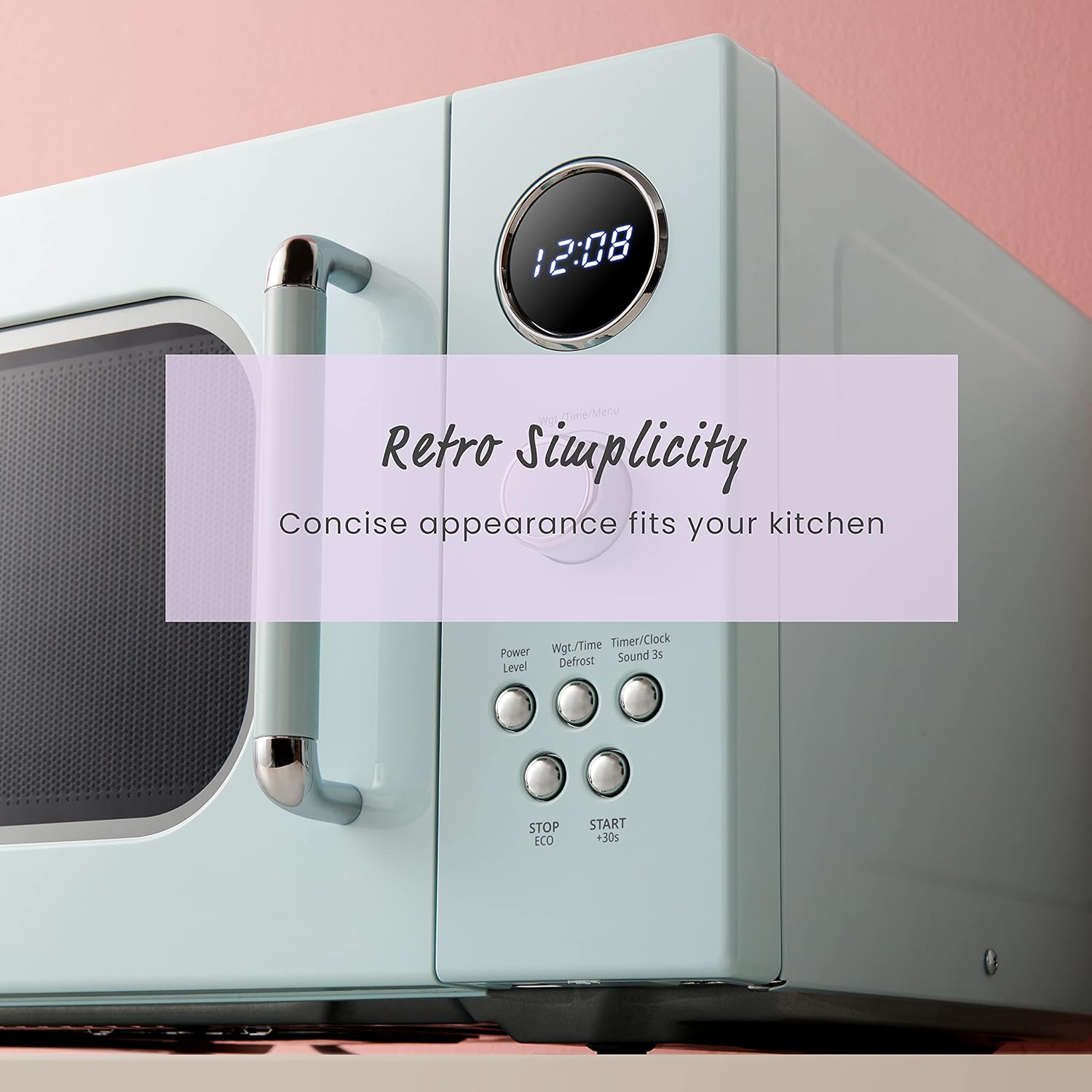 CM-M091AGN Retro Microwave with Multi-stage Cooking