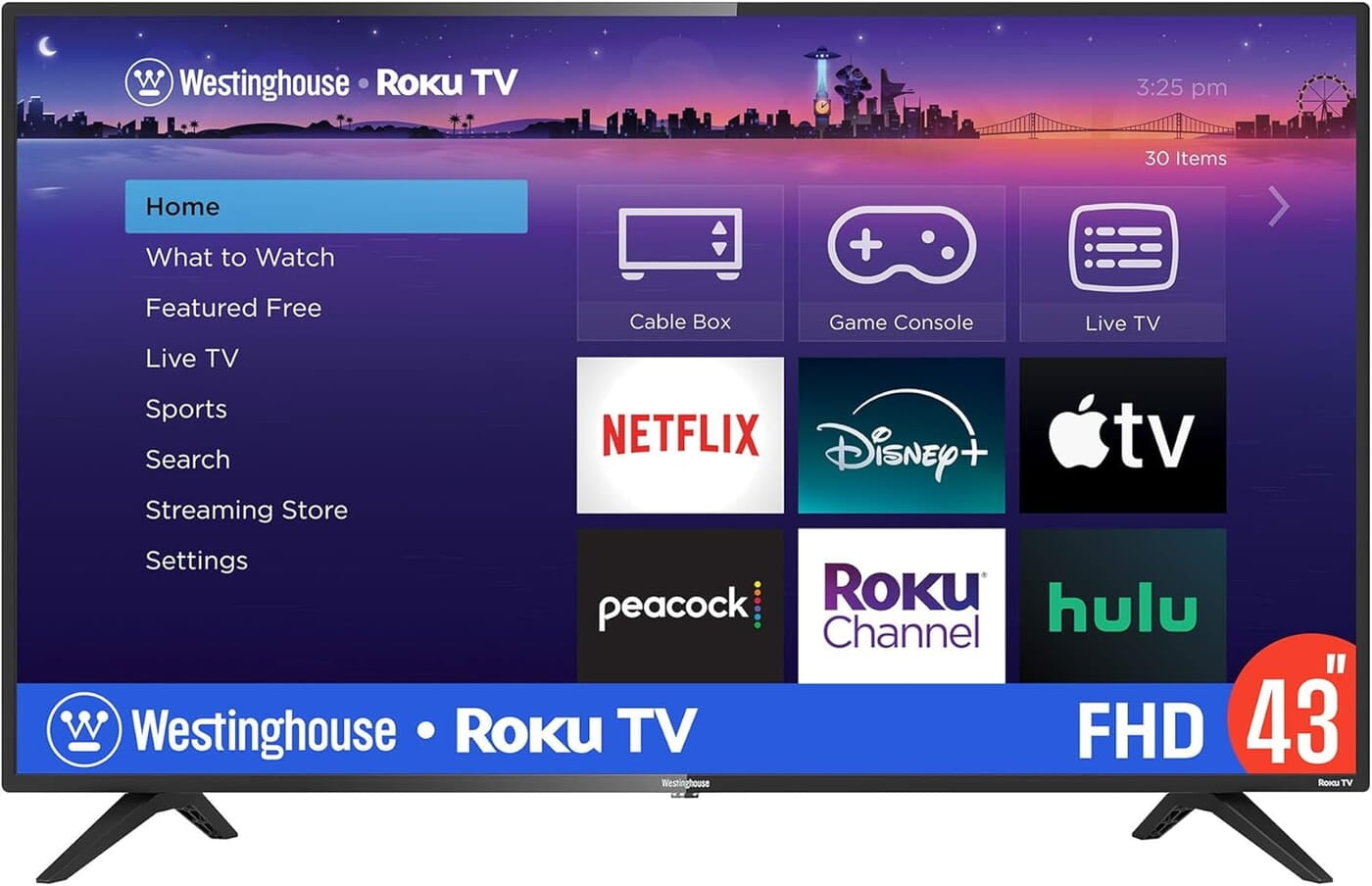 Roku Select Series Televisor Smart Roku TV, 4K, HDR, control por voz mejorado, imágenes 4K brillantes, brillo automático, streaming impecable, 43 pulgadas