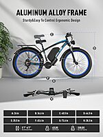 Bicicleta eléctrica de 24 "/ 26" 52V 19.2Ah para adultos