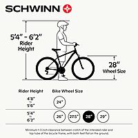 Schwinn Bicicleta híbrida para adultos de 21 velocidades