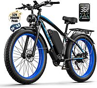 Bicicleta eléctrica de 24 "/ 26" 52V 19.2Ah para adultos