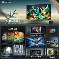 Hisense U6 Series 55U6N 55 pulgadas ULED 4K Smart TV