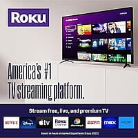 Roku Select Series Televisor Smart Roku TV, 4K, HDR, control por voz mejorado, imágenes 4K brillantes, brillo automático, streaming impecable, 43 pulgadas