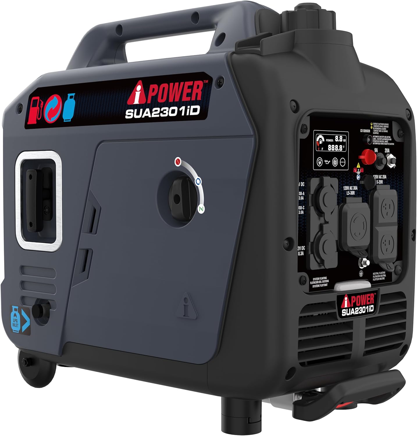 A-iPower Generador inversor portátil de combustible 2300 W