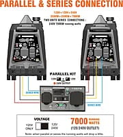 GENMAX Generador de combustible dual, motor ultra silencioso