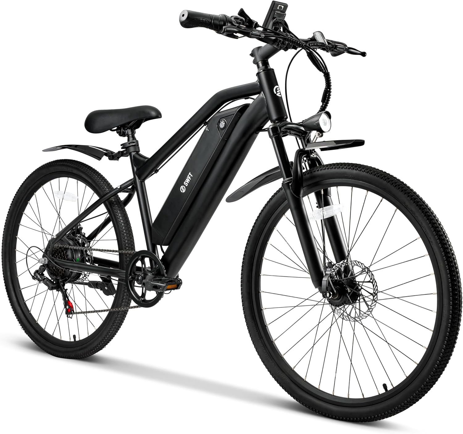 HILAND Rockshark bicicleta eléctrica para adultos, bicicleta eléctrica de montaña de 27.5 pulgadas con batería extraíble de 10.4 Ah, motor de 350 W 36 V, 21 velocidades 20 MPH Ebike