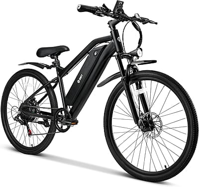 HILAND Rockshark bicicleta eléctrica para adultos, bicicleta eléctrica de montaña de 27.5 pulgadas con batería extraíble de 10.4 Ah, motor de 350 W 36 V, 21 velocidades 20 MPH Ebike