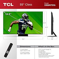 TCL QM7 QLED 4K Smart QD-Mini LED TV de 55 pulgadas