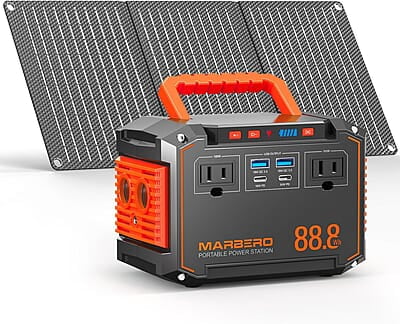 MARBERO Generador solar de pico de 150 W con panel solar de 30 W