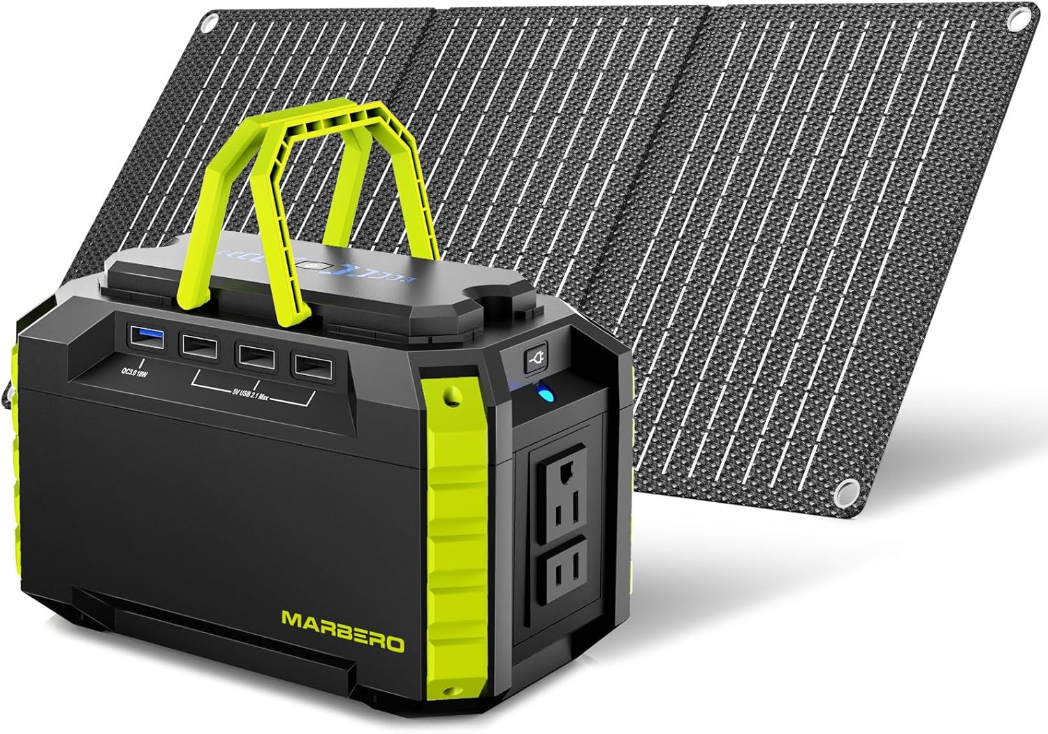 MARBERO Generador solar de 150 W de pico portátil con panel solar