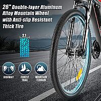 ANCHEER Bicicleta eléctrica de 26" para adultos