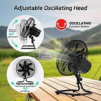 Ventilador recargable de 12 pulgadas, ventilador alimentado por panel solar, luz LED, panel solar de 3 W, ventilador solar recargable portátil, ventilador solar con LED para acampar al aire libre