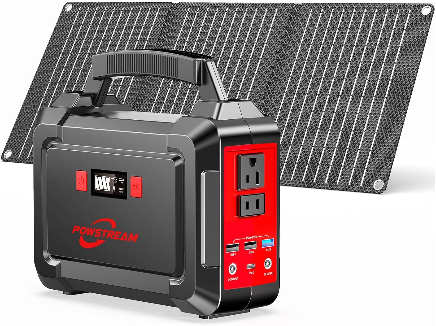 Generador solar-167Wh-Portátil-Power-Station-con-30W-Panel Solar