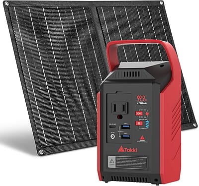 Takki Generador solar de 99 Wh con juego de paneles solares de 21 W