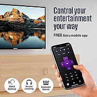 Roku Select Series Televisor Smart Roku TV, 4K, HDR, control por voz mejorado, imágenes 4K brillantes, brillo automático, streaming impecable, 43 pulgadas