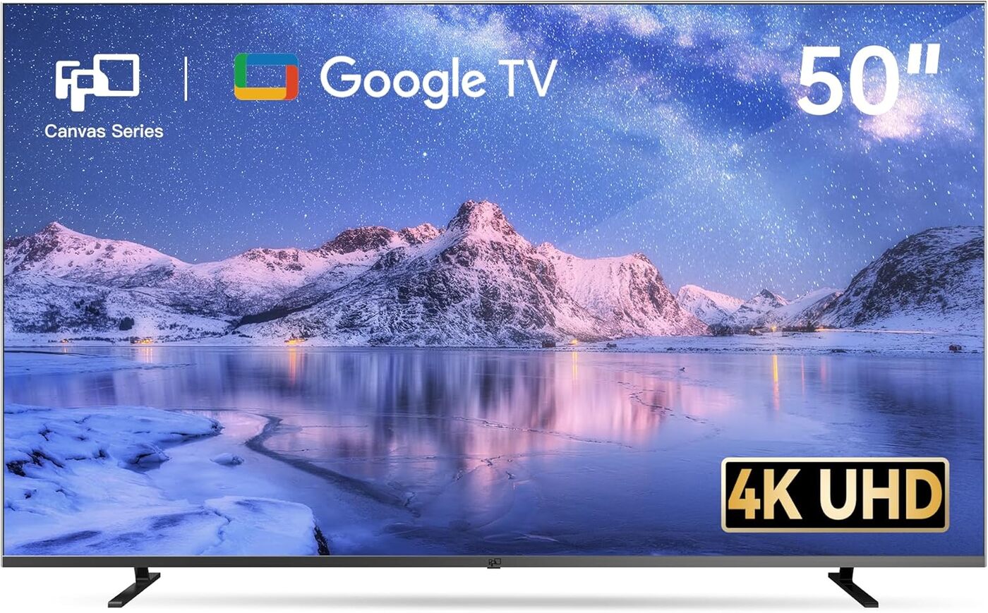 FPD Smart TV de 50 pulgadas, 4K LED Google TV con Google Play