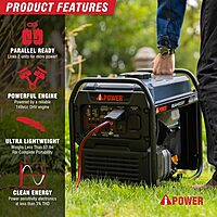 A-iPower Generador inversor listo para RV de 4600 W